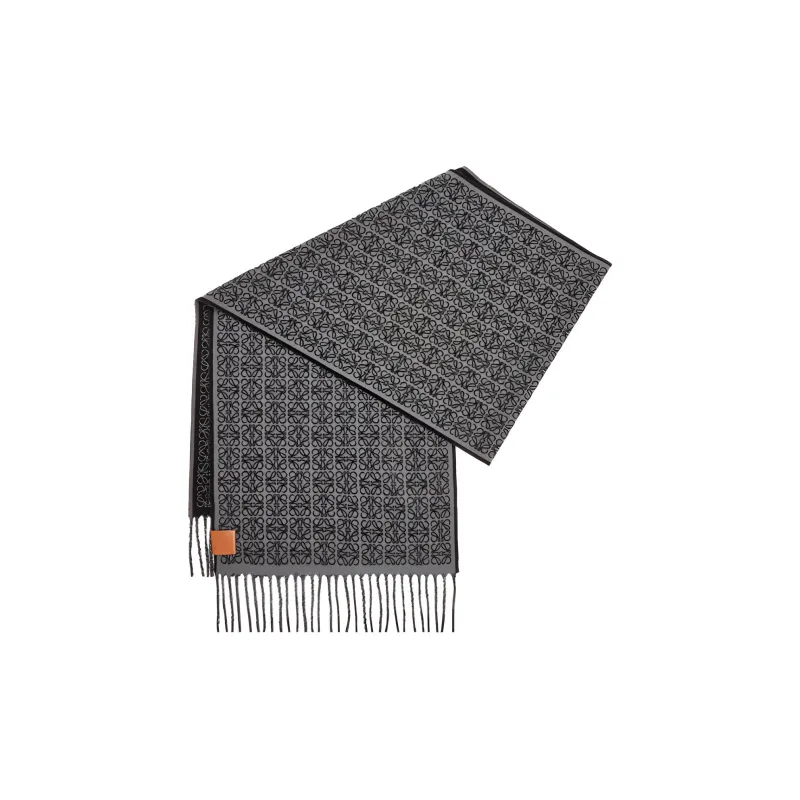 LOEWE Knit Scarves Unisex Black-1