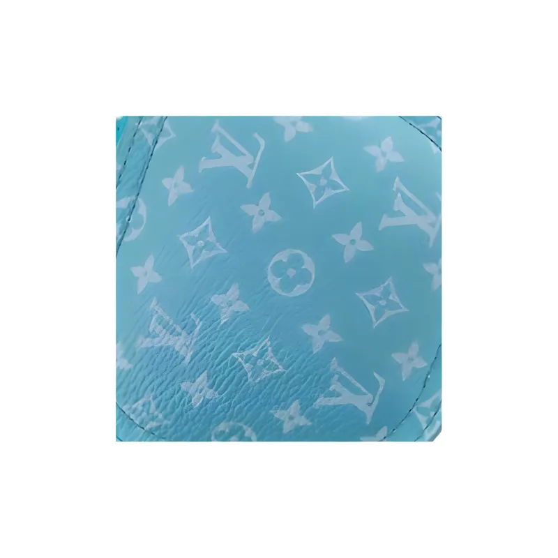 LOUIS VUITTON Leather Paneled Canvas Bag Accessory Trumpets Women's Blue-3