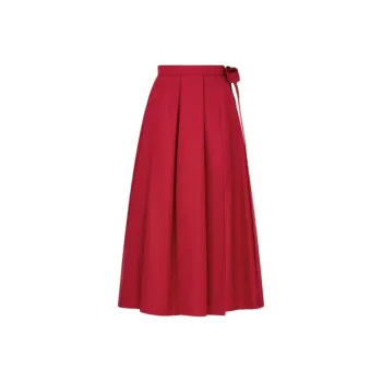 DIOR Casual Long Skirt Women's Red