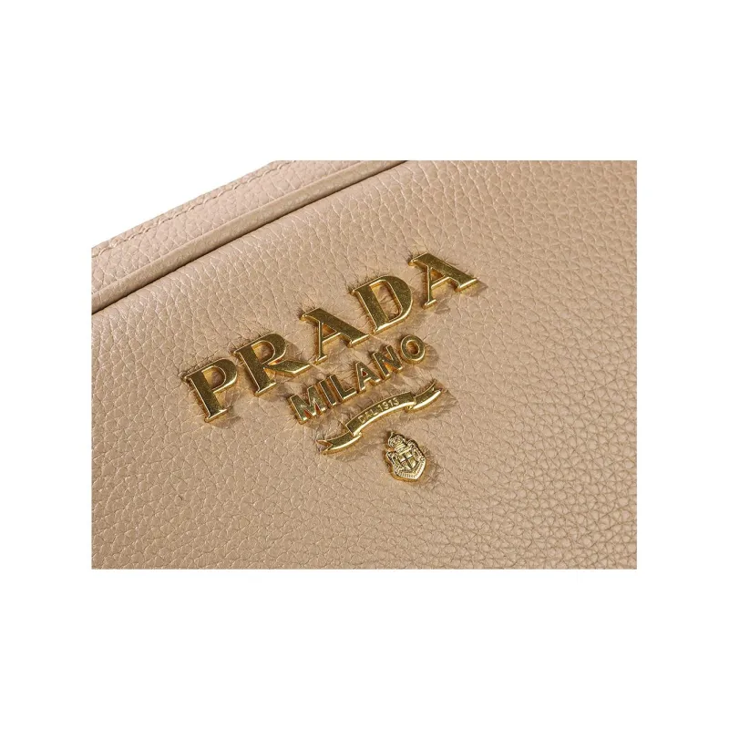PRADA Cow Leather Crossbody Bag, Shoulder Bag Women's Nude Pink-5