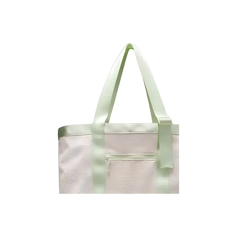 Lululemon Polyester Shoulder Bag, Handbag Regular Women's Albumin & Kohlrabi Green & Camel-2