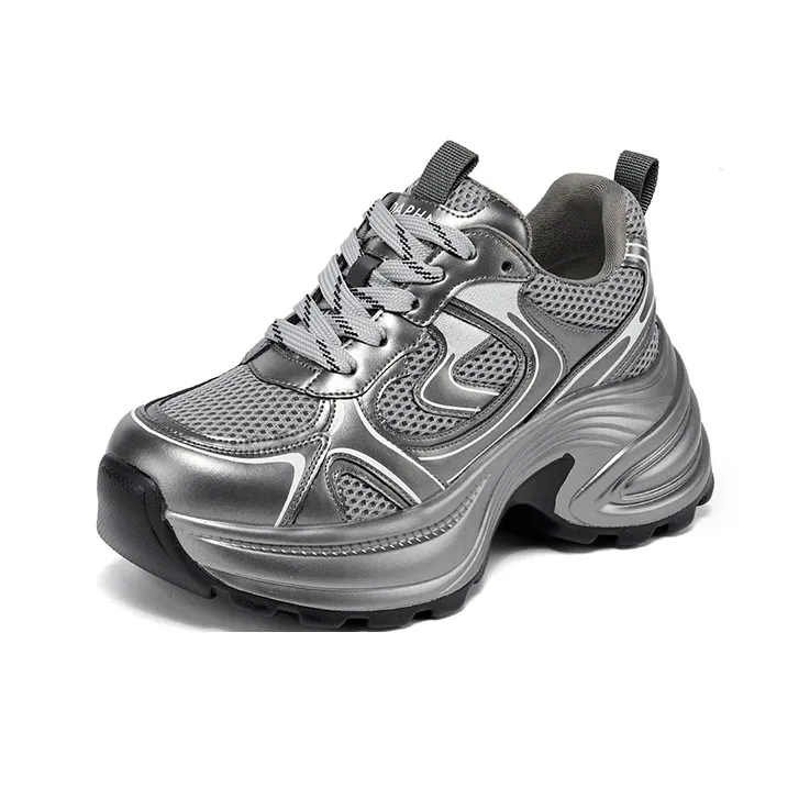 DAPHNE Abrasion Resistant Slip Resistant Low Top Chunky Sneakers Women's-6