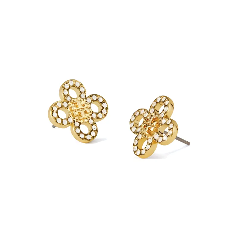 TORY BURCH Small Kira Clover Earrings-3