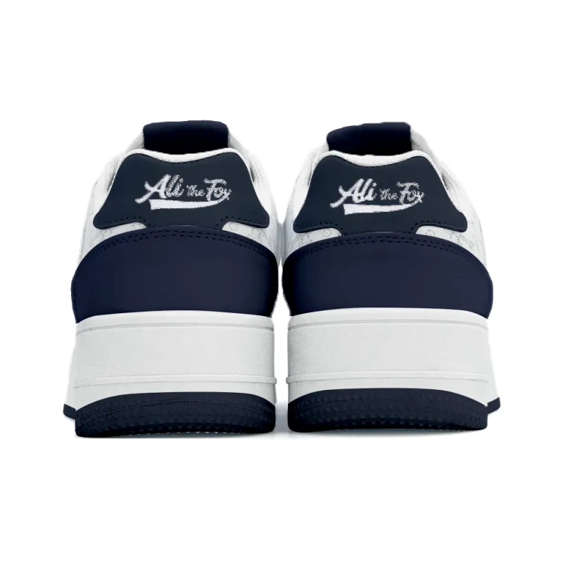 ALI THE FOX Low Top Skateboard Shoes Unisex White-34