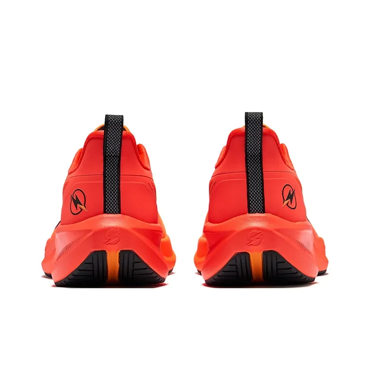 Erke Lightning 4 Cushioned Slip Resistant Breathable Low Top Casual Running Shoes Men's Red Orange-3