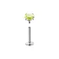 [Single]4mm Neon Green Zircon Stud Earrings