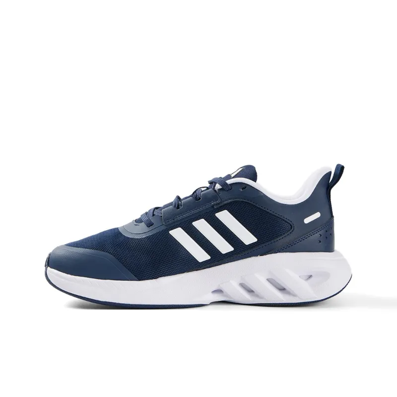 Adidas Fluidcloud Slip Resistant Breathable Low Top Running Shoes Unisex Blue White-0