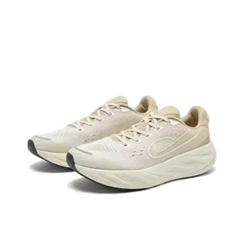 QIAODAN Chi Pro Slip Resistant, Abrasion Resistant Cushioning Low Top Casual Racing Running Shoes Men's Beige-2