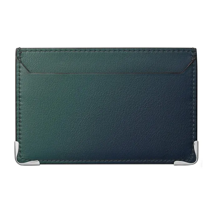 CARTIER Cow Leather Card Holder Women's Gradient Blue-1