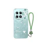 Light Cyan-DW Pearl Diamond Flower+Floral Bracelet