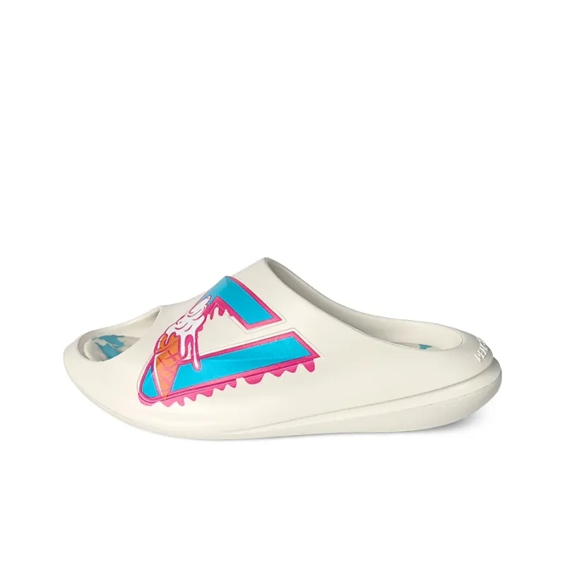 PEAK Very Small Fat Drag Slide Slippers Unisex White Rose Red-0