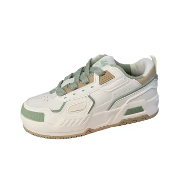 Anta Life Collection Abrasion Resistant Height Increasing Low Top Skateboard Shoes Women's White Green