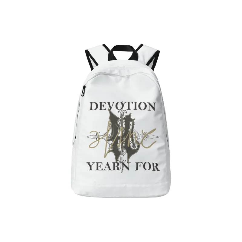 HINY Polyester Backpack Unisex White-14