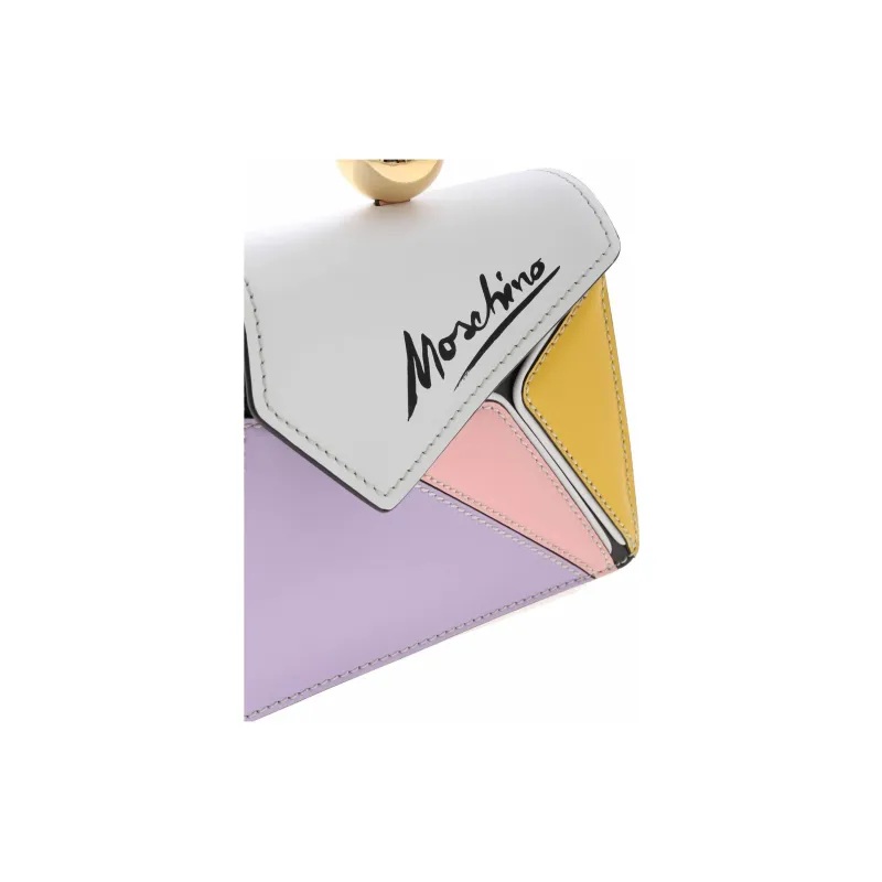 MOSCHINO Calfskin Clutch Women's Purple/White/Multicolor-3