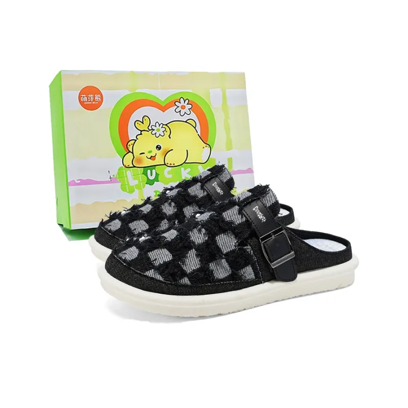 Budding Bear Rubber Sole Abrasion Resistant Slip Resistant Closed Toe Slippers Men's-12