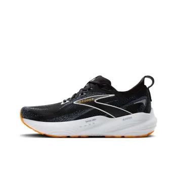 Brooks Anti Slip Wear Resistant Low Top Running Shoes Unisex Black White Orange