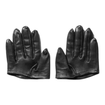 JULIUS Stretch Leather Gloves Unisex Black