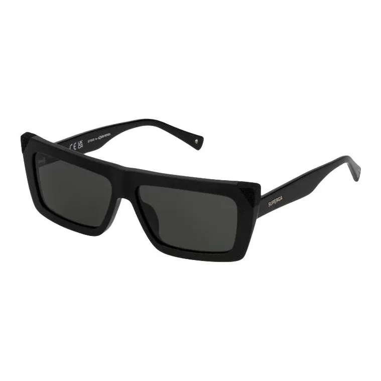 Sting Plastic Rectangular Sunglasses Unisex Black-1