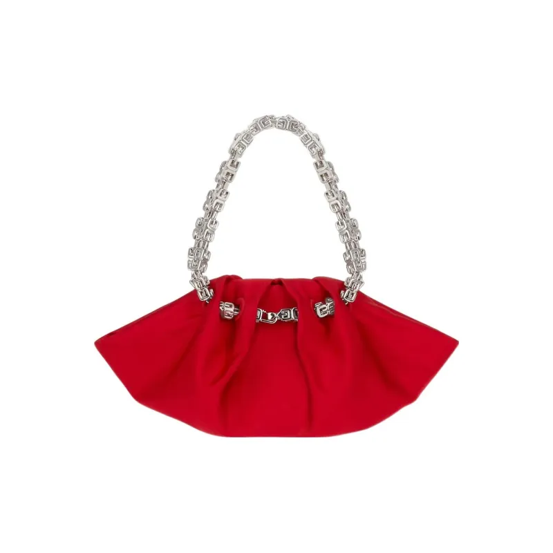GIVENCHY Kenny Mulberry Silk Handbag Mini Women's Red-1