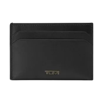 TUMI Leather Card Holder Men's Black
