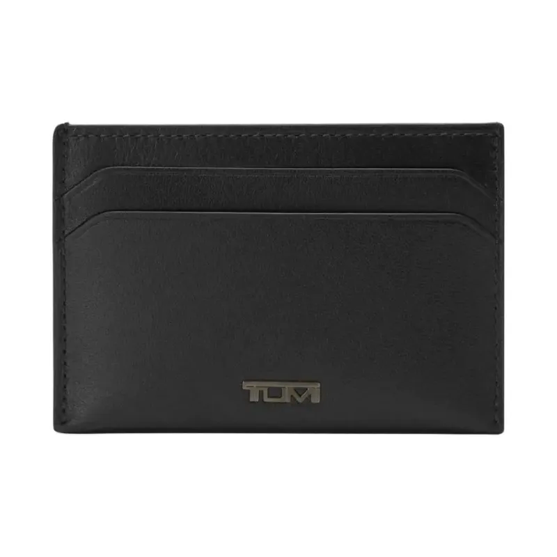 TUMI Leather Card Holder Men's Black-0