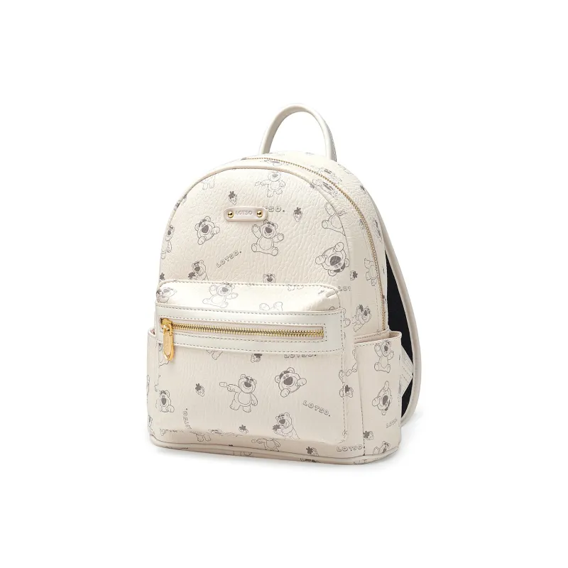 Disney Strawberry Bear Series PVC Backpack Women's Pink/White-6