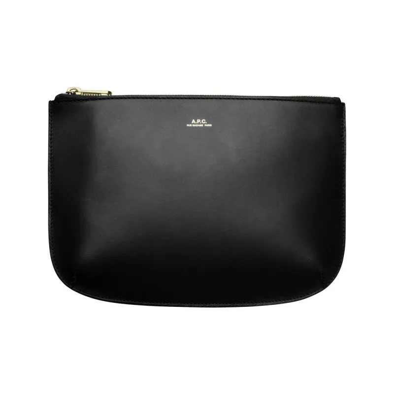 A.P.C Calfskin Clutch Women's Black-0