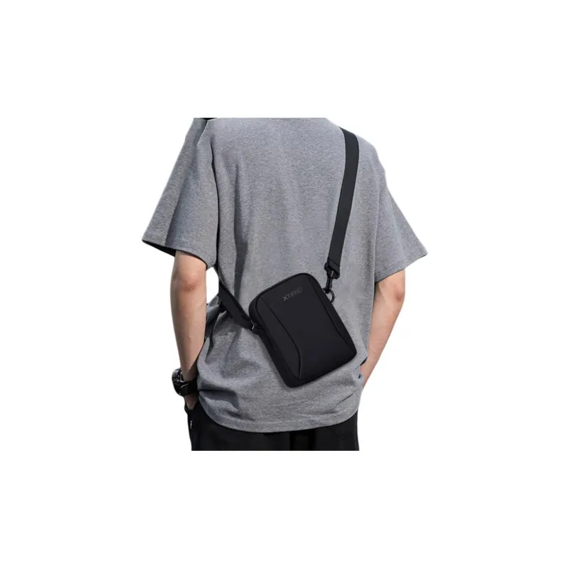 XTEP Oxford Shoulder Bag Regular Unisex Black-3