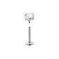 [Single]4mm White Zircon Stud Earrings