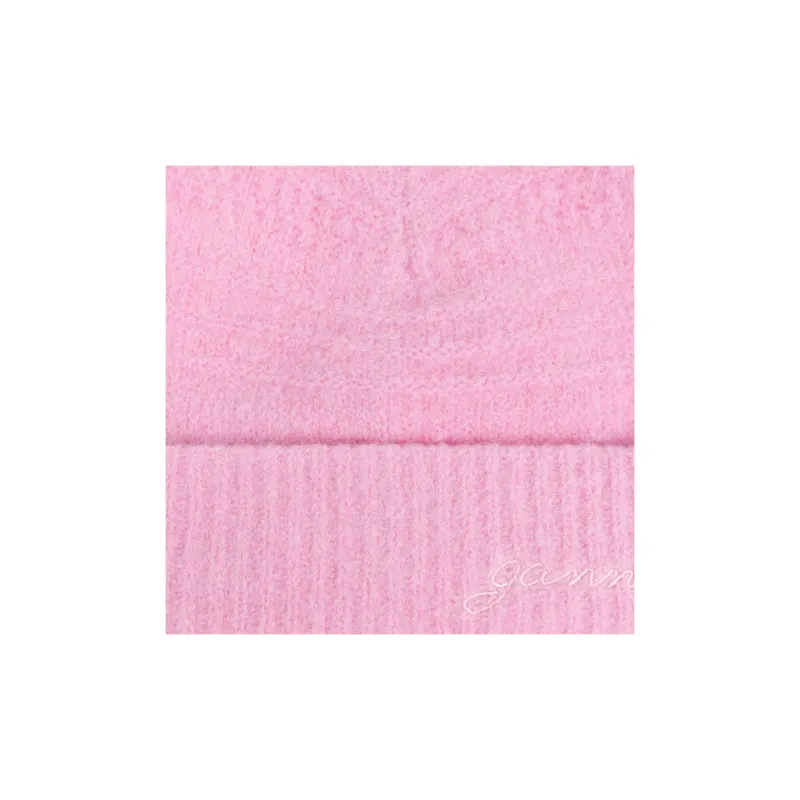 GANNI Logo Embroidered Turn-Up Brim Beanie-2