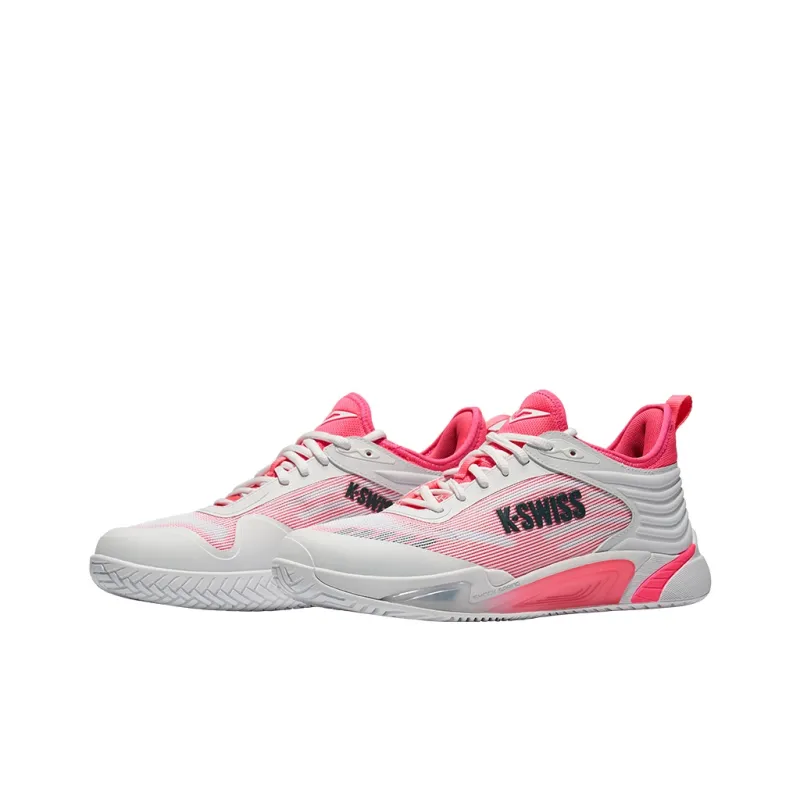 KSWISS Wear-Resistant Low-Top Tennis Shoes Men's White Pink-1