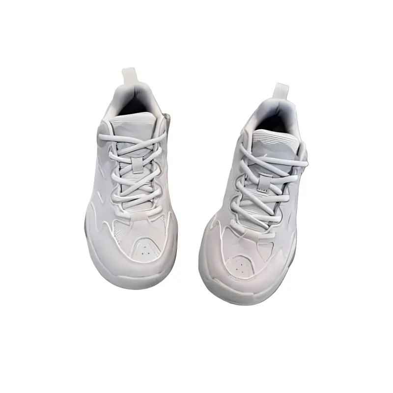 Anta Life Collection Cushioning Wear-Resistant Low-Top Chunky Sneakers Women's Light Mauve Gray-3