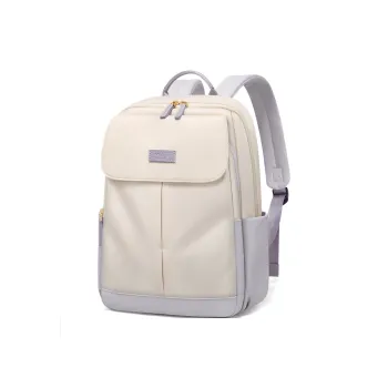 POLO Fabric Backpack Regular Women's Apricot Purple & Matcha Green