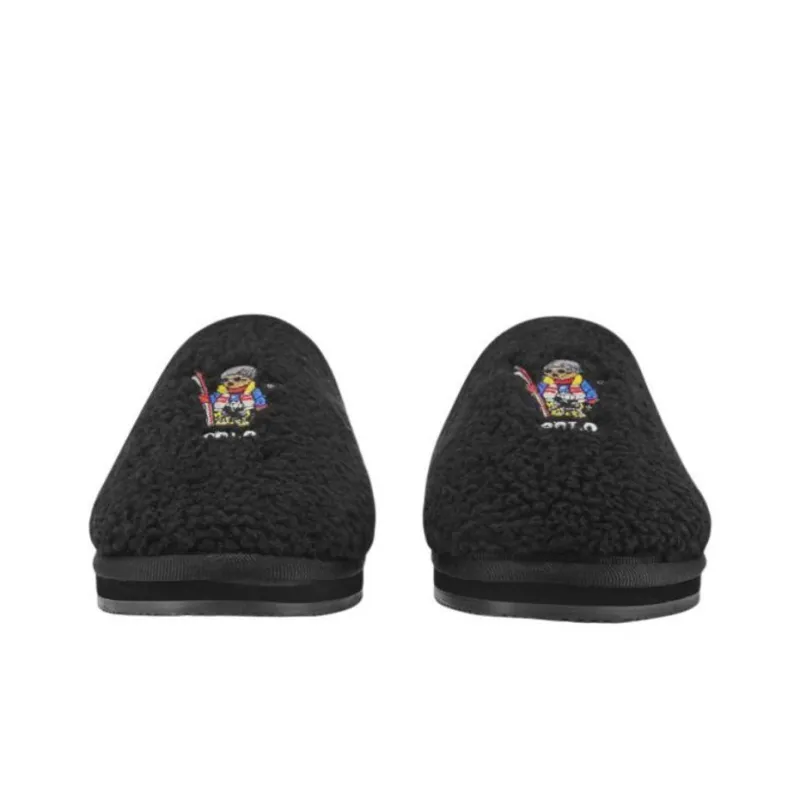 Polo Ralph Lauren Quiet Closed Toe Slippers Men's Black-4