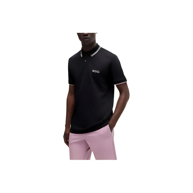 HUGO BOSS Logo Embroidered Short Sleeved Polo Shirt-1