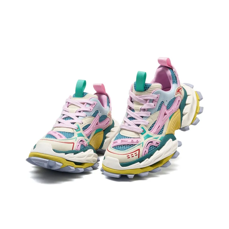 LEECAT STUDIO Slip Resistant, Abrasion Resistant, Breathable Low Top Chunky Sneakers Women's-10