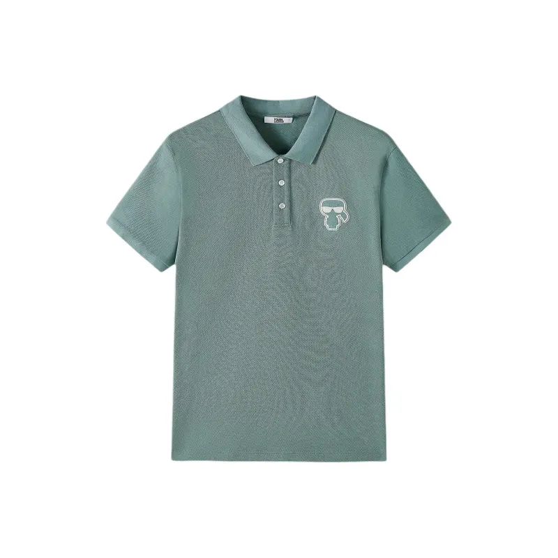 KARL LAGERFELD Polo Shirt Men's Green-0