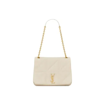 SAINT LAURENT Jamie Sheepskin Shoulder Bag Medium Size Women's Vintage White