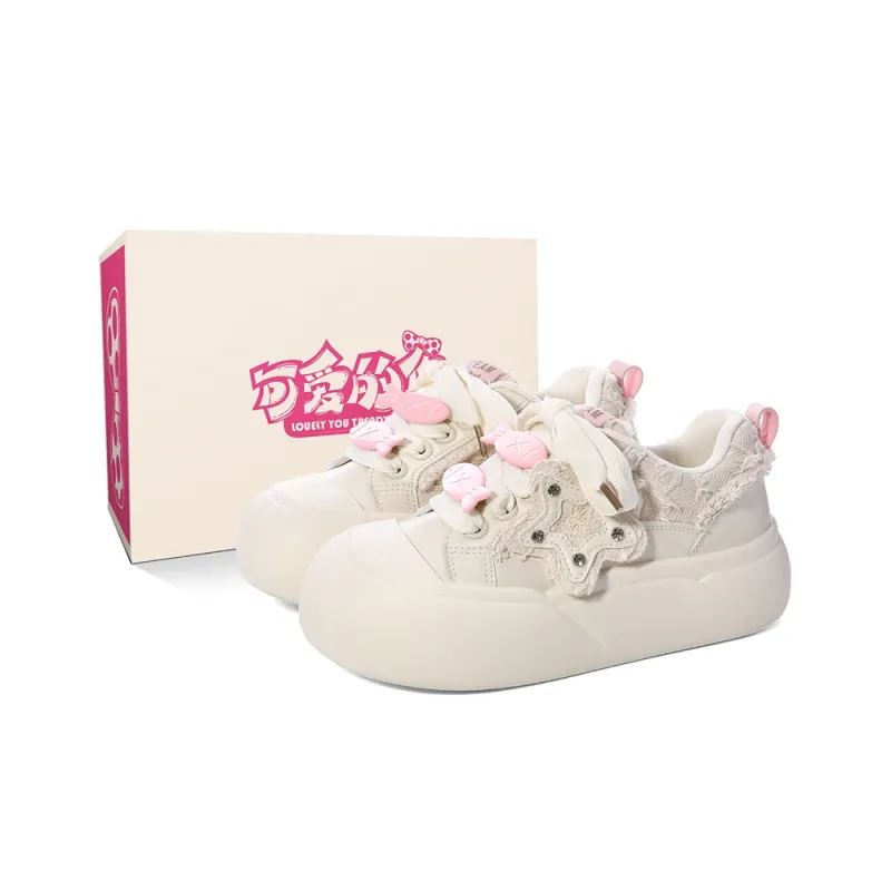 Lovely You Lightweight Cushioning Wear-Resistant Low-Top Skateboard Shoes Women's-30