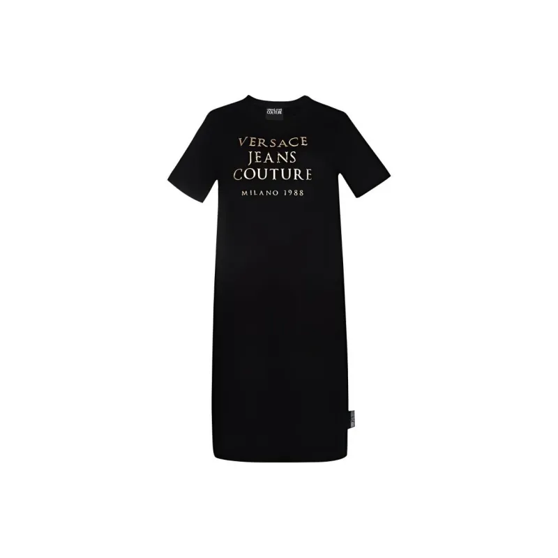 VERSACE Short Sleeved Dresses Women's Black-0
