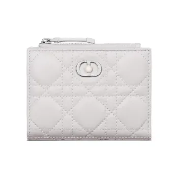 DIOR Jolie Dior Lambskin Wallet Women's White