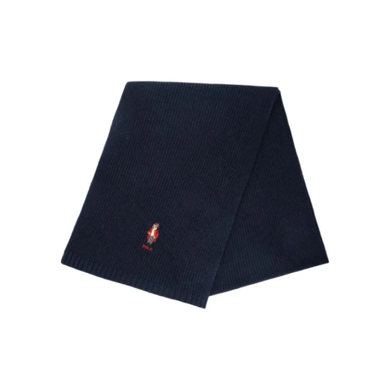 Polo Ralph Lauren Acrylic, Acrylic, Wool, Recycled Nylon Knit Scarves Men's Dark Blue-1