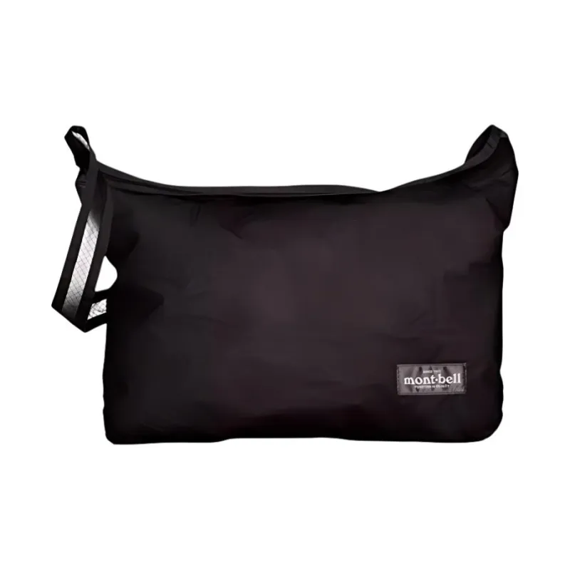 MONTBELL Nylon Crossbody Bag, Shoulder Bag Large Size Unisex Black-0