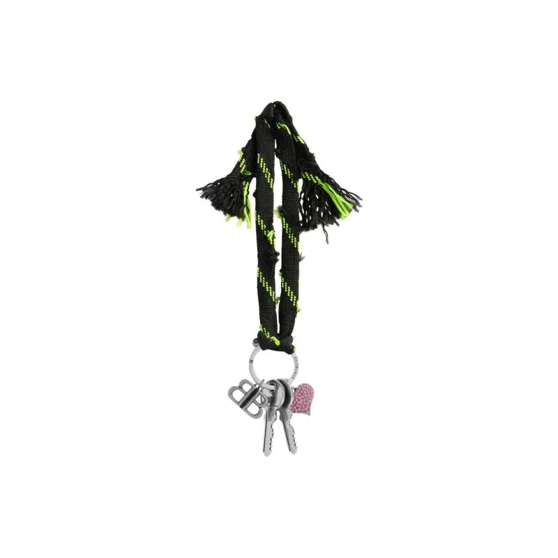 Balenciaga Brass Keychains Women's Black/Neon Yellow-0