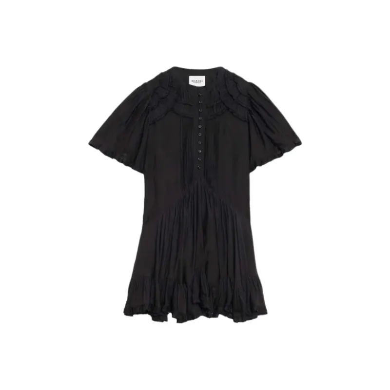 ISABEL MARANT ETOILE Short Sleeved Dress Women's Black-0