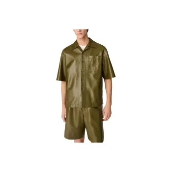 Bottega Veneta SS25 Leather Jacket Men's Green