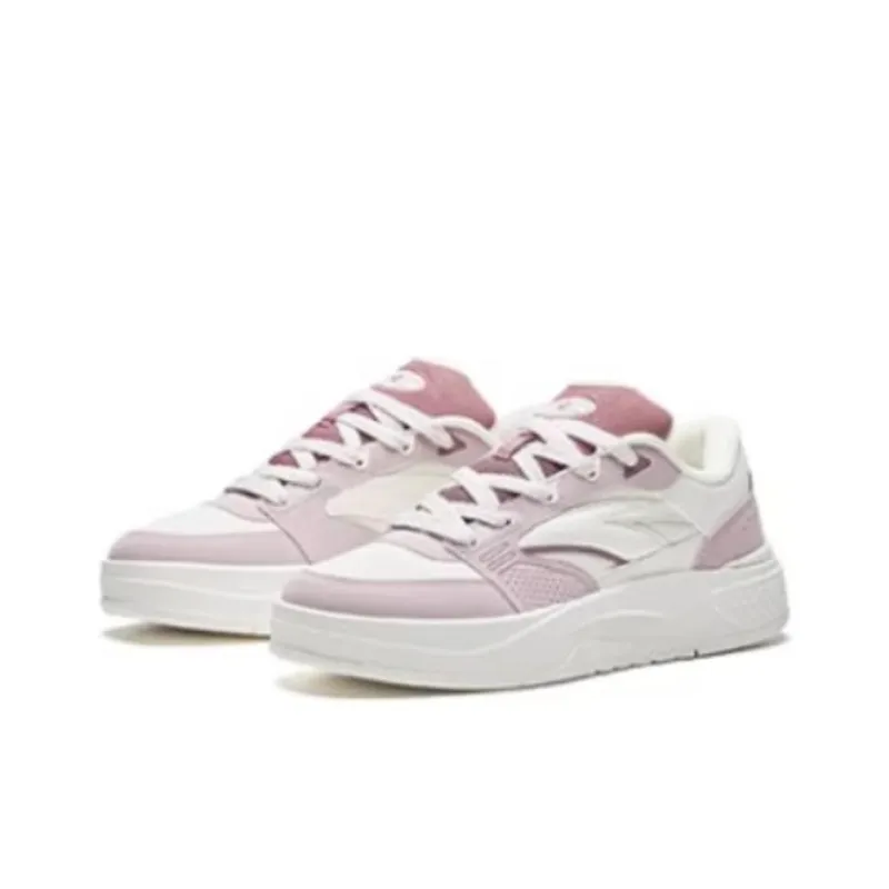Anta Arrogant Travel Slip Resistant Low Top Skateboard Shoes Women's White Pink-1