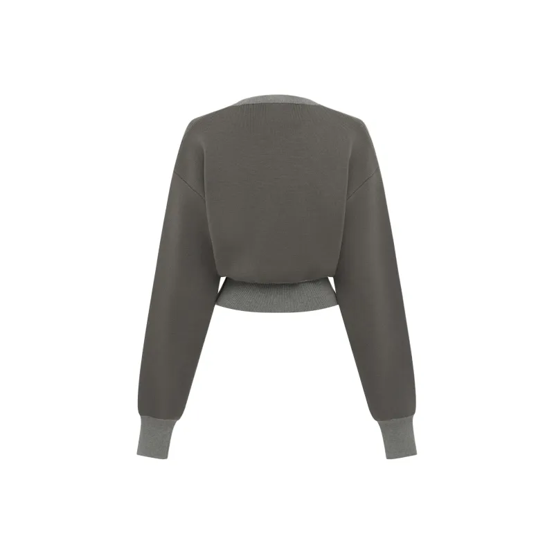 WITH JEAN SS25 Evie Sweater Women's Gray-1