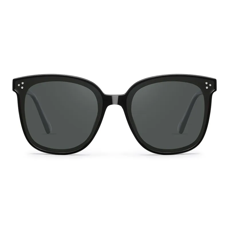 VEGOOS TR/Memory Plastic Square Sunglasses Unisex Tea Brown-1