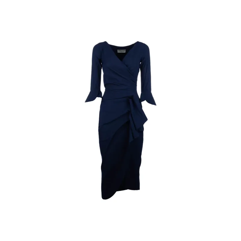CHIARA BONI La Petite Robe Long Sleeved Dress Women's Midnight Blue-0